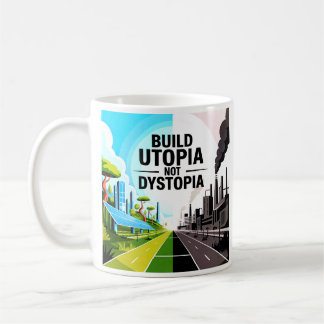 Construire l'Utopie, Pas la Dystopie Mug Message S