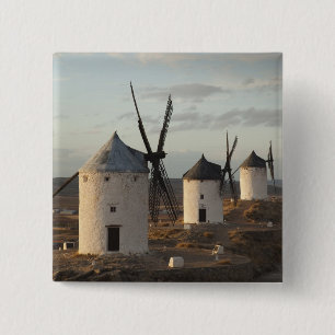 Consuegra, antique La Mancha windmills 2 Inch Square Button