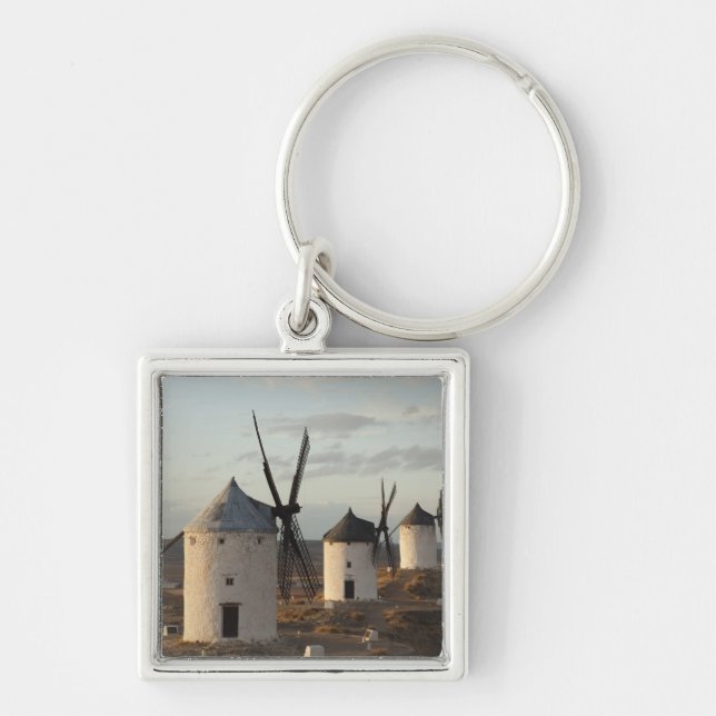 Consuegra, antique La Mancha windmills Keychain (Front)