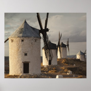 Consuegra, antique La Mancha windmills Poster