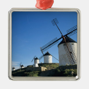Consuegra, La Mancha, Spain, windmills 2 Metal Ornament