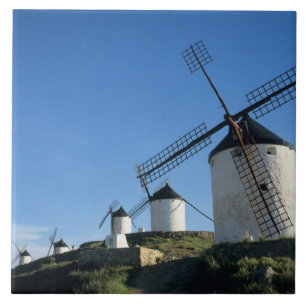 Consuegra, La Mancha, Spain, windmills 2 Tile
