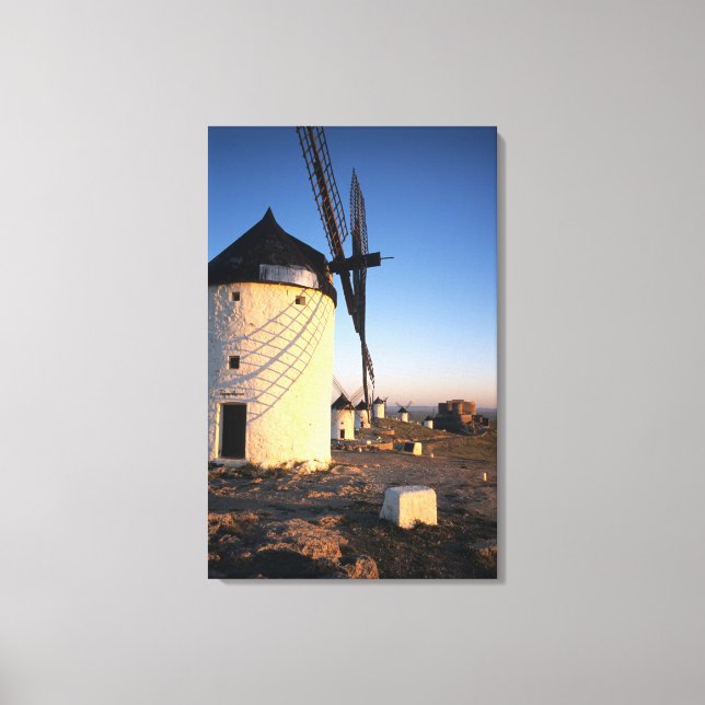 Consuegra, La Mancha, Spain, windmills Canvas Print (Front)
