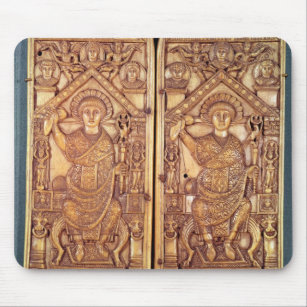 Consular diptych Anastasius  carved Mouse Pad