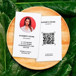 Consultant Custom Photo and QR Business Card