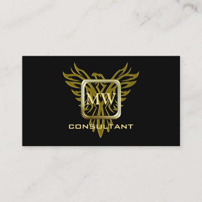 Consultant, Golden Square, Rising Phoenix Business Card (Front)