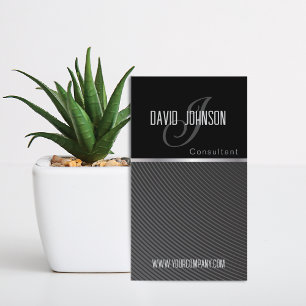 Consultant Large Monogram Swirls Business Card
