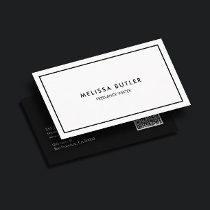 Consultant Luxury Professional Minimal Black White Business Card