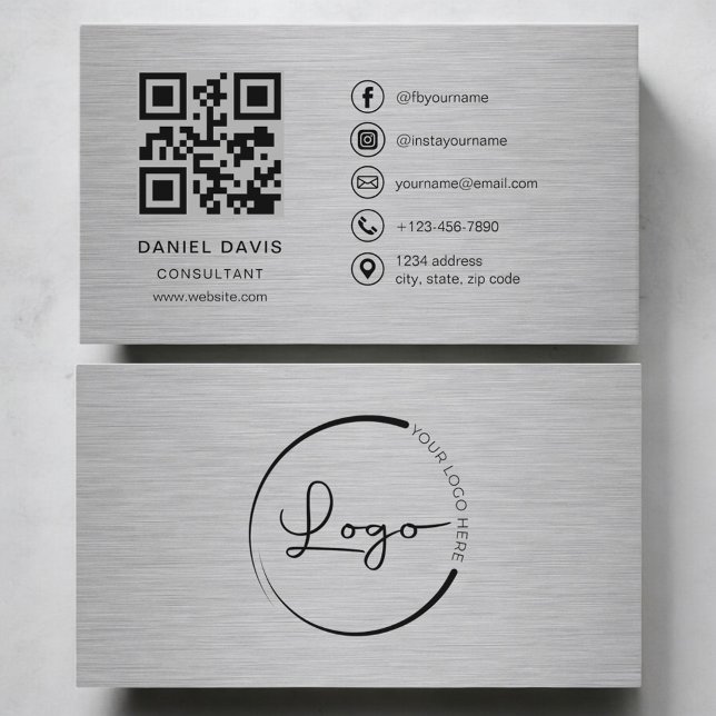 Consultant Metal QR Code Business Card (Creator Uploaded)
