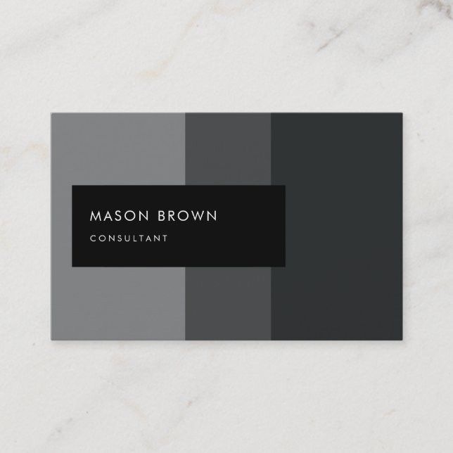 Consultant Profi Modern Grey Gradient Pattern Business Card (Front)