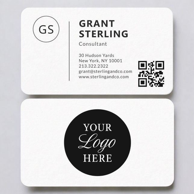 Consultant QR Code Logo Professional Business Card (Creator Uploaded)