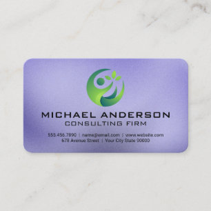 Consulting Corp Logo   Green  Business Card