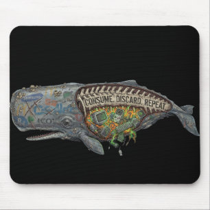 Consume. Discard. Repeat. – Anti-Consumerism Mouse Pad