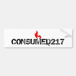 Consumed217 white Bumper Sticker