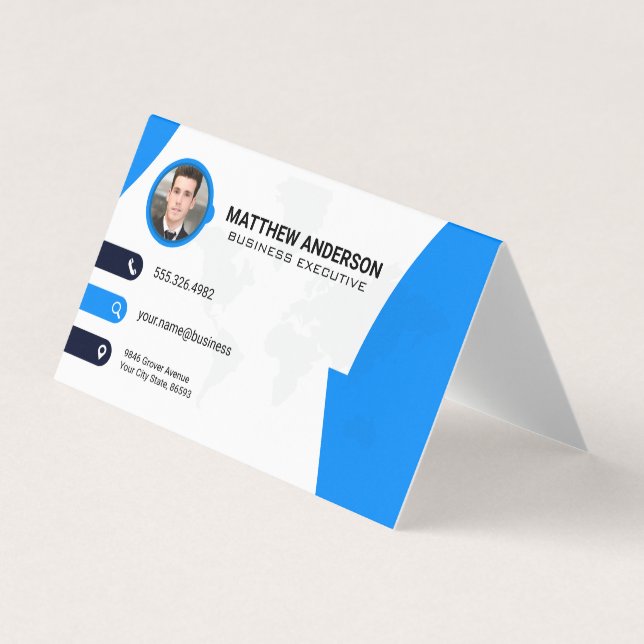 Contact d'entreprise | Carte du monde | Code QR |  (Devant)