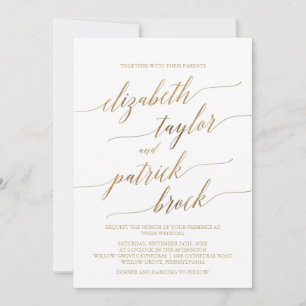 (Contact Me To Personalize) Elegant Gold Wedding Invitation
