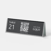 Contactless Qr Code Business Logo Elegant Black