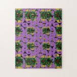 Contained Sky Flame Pinwheels Jigsaw Puzzle<br><div class="desc">This design is comprised of modules consisting of a single but large flame burning amid thick clouds with some light shining through. These modules are placed both behind and within pinwheel motifs.</div>