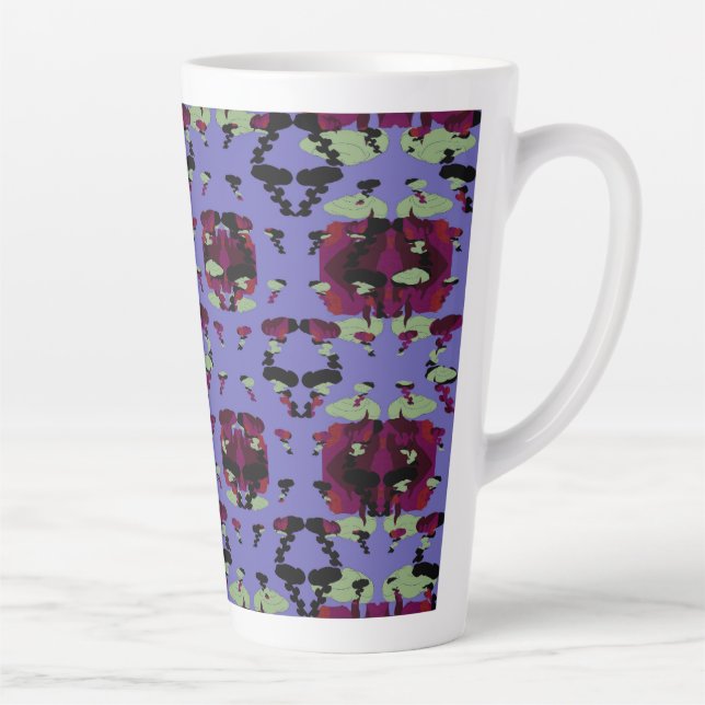 Contained Sky Flame Roses Latte Mug (Right)
