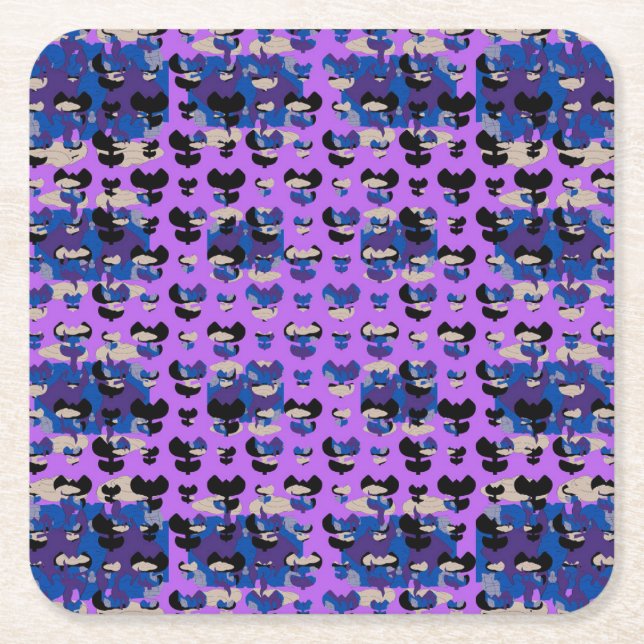 Contained Sky Flame Tulip Square Paper Coaster (Front)