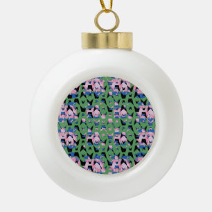 Contained Sky Flame Wings Ceramic Ball Christmas Ornament