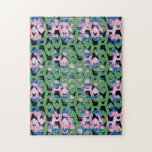 Contained Sky Flame Wings Jigsaw Puzzle<br><div class="desc">This design is comprised of modules consisting of a single but large flame burning amid thick clouds with some light shining through. These modules are placed both behind and within wing motifs.</div>