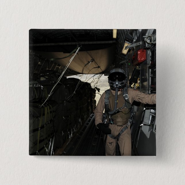 Container Delivery System bundles exit a C-17 2 Inch Square Button (Front)