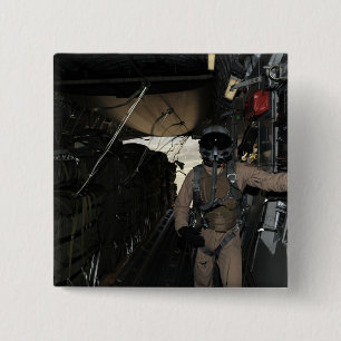 Container Delivery System bundles exit a C-17 2 Inch Square Button