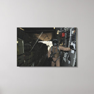 Container Delivery System bundles exit a C-17 Canvas Print