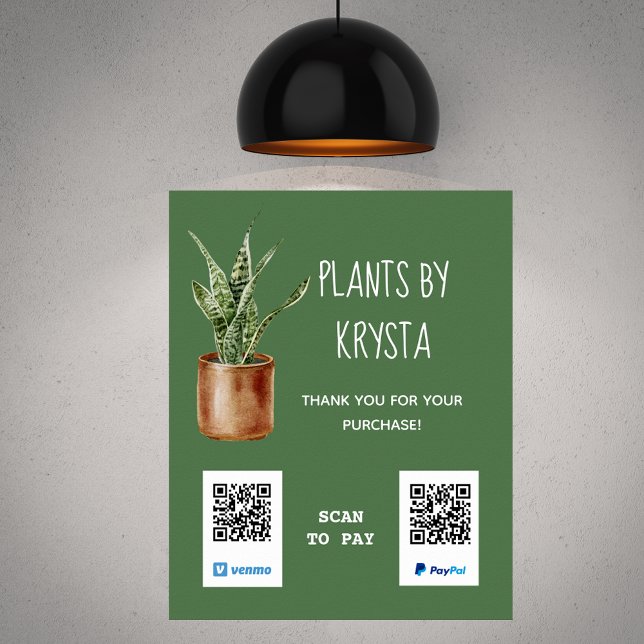 Container Plant Customizable QR Code Payment  Poster (Creator Uploaded)