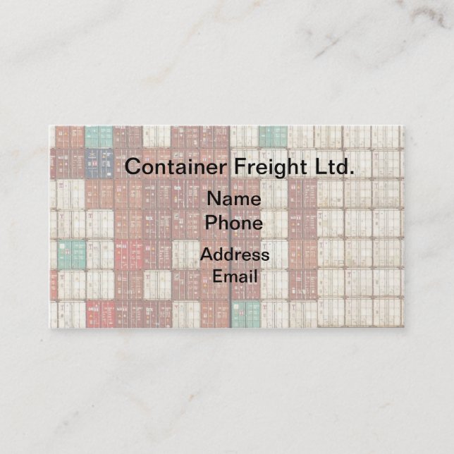 Container Shipping and Freight Business Card (Front)