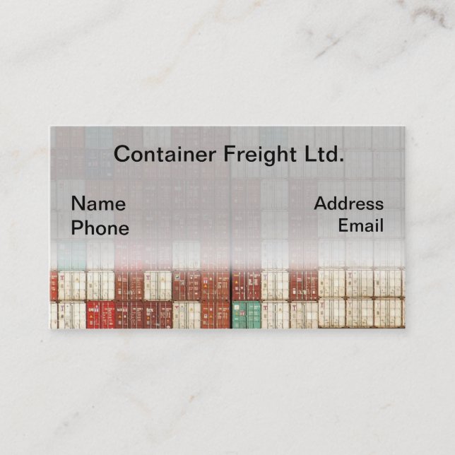 Container Shipping and Freight Business Card (Front)