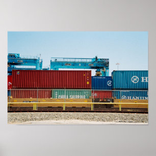 Containers in Port Poster