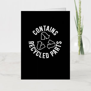 Contains Recycled Parts Organ Transplant Warrior Foil Greeting Card