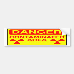 Contaminated Area Bumper Sticker