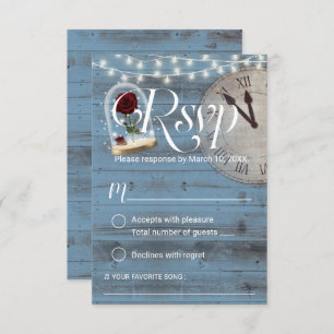 Conte rustique Dusty Blue Barn Wedding RSVP