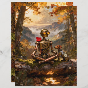 Contemplating Nature Scrapbook Paper