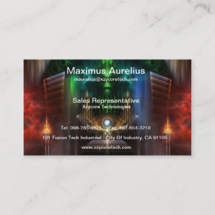 Contemplating Oz Fractal Art Business Card