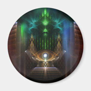 Contemplating Oz Fractal Art Magnet