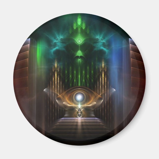Contemplating Oz Fractal Art Magnet (Front)