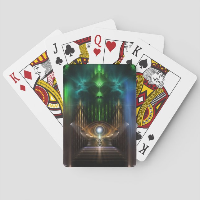 Contemplating Oz Fractal Art Playing Cards (Back)