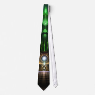 Contemplating Oz Fractal Art Tie Single Pattern