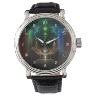 Contemplating Oz Fractal Art Wrist Watch