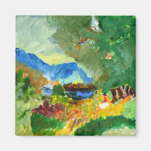 Contemplating paradise magnet