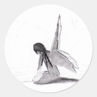 Contemplation Classic Round Sticker