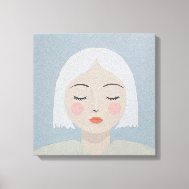 Contemplation - Minimalist Portrait Canvas Print (Front)