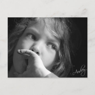 Contemplative Child Postcard