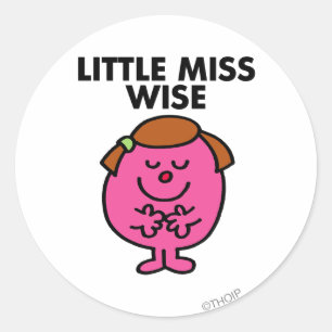 Contemplative Little Miss Wise Classic Round Sticker