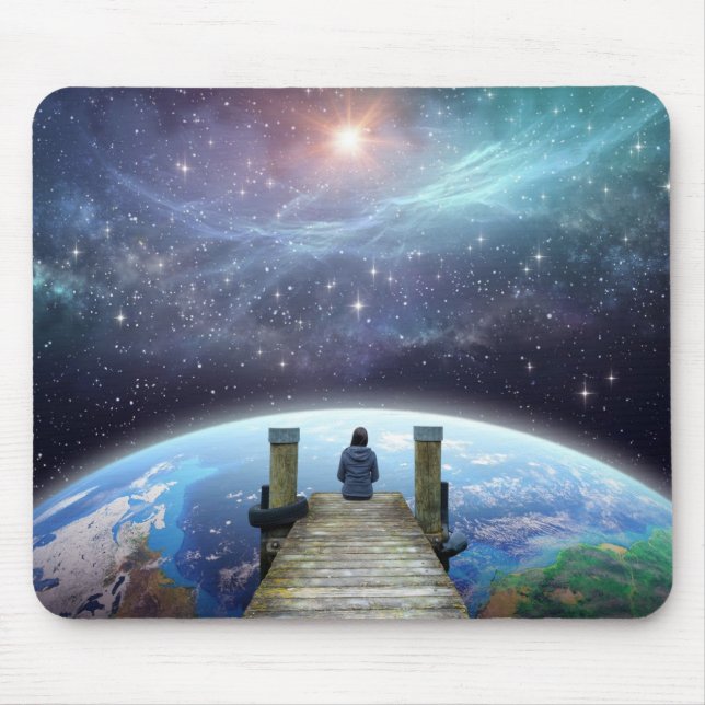 Contemplative Space Art Mouse Pad, Multi-Verse Pad (Front)