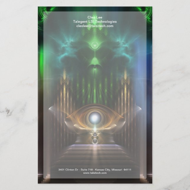 Contempler Oz Fractal Art papeterie (Devant)